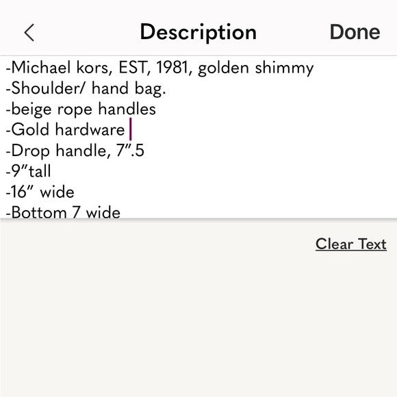 Michael Kors hand/shoulder golden bag - Picture 9 of 10